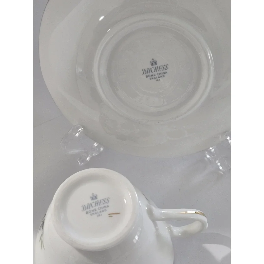 Vintage Duchess Bone China England Teacup and Saucer Fruit Medley